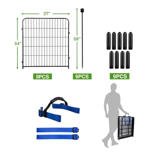54in Tall Garden Fence No Gate (12096 sq in)