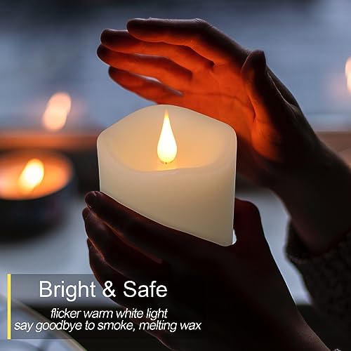 Flameless Candles Battery Operated with Remote Timer (2 Count)