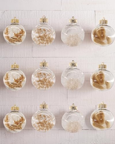 12 Pcs Rustic Christmas Ball Ornaments