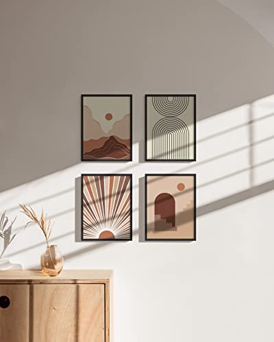 9x12 Black Oak Wood Picture Frames Set of 15