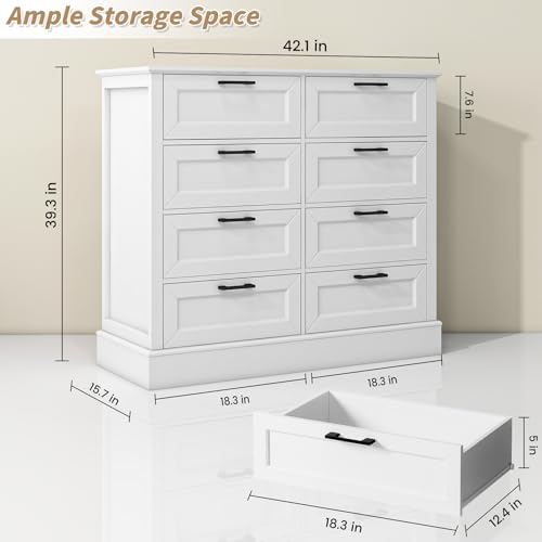 Odeekea White Dresser for Bedroom
