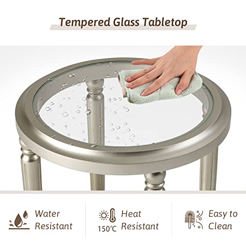 Set of 2 Modern Round End Table (2 Count)