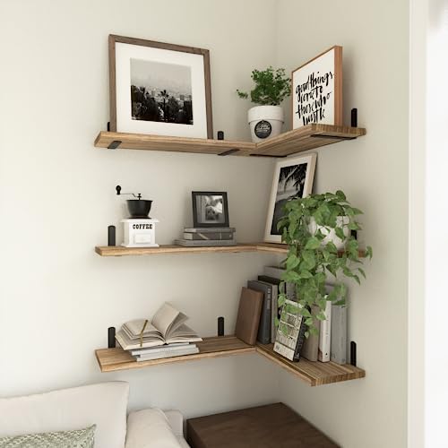 Floating Shelves Set of 6 for Wall Decor & Storage (6 Count)