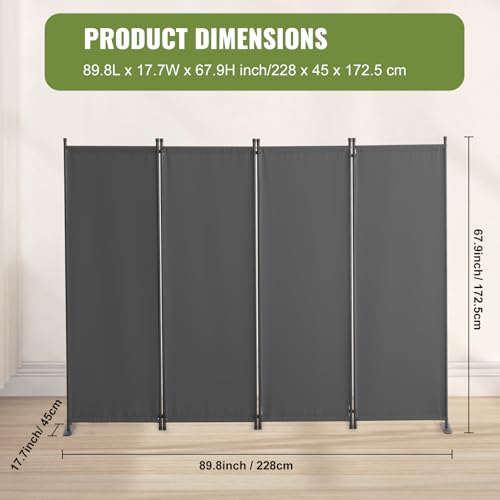 Room Divider 4 Panel Room Dividers and Folding Privacy Screens
