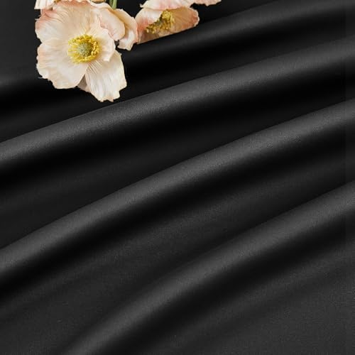 Black Pinch Pleat Blackout Curtains 120 Inches Long for Living Room 2 Panels