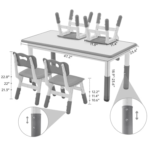 Kids Study Table and Chairs Set