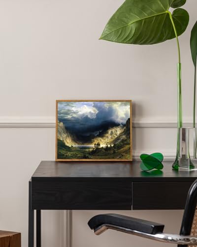 Framed Canvas Wall Art Home Decor Landscape Wall Art for Living Room Vintage Natural Oil Painting Picture Beautiful Scenery Office Decor Bedroom Wall Decor
