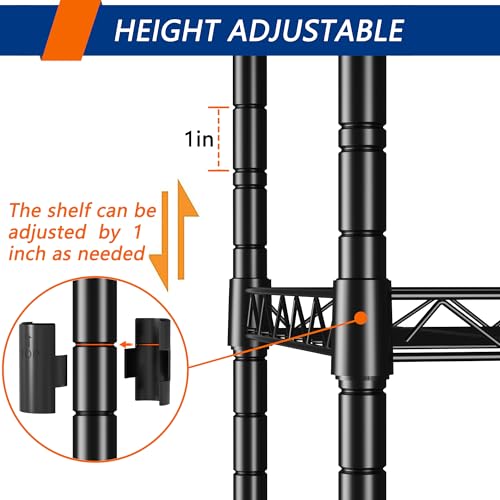 5 Wire Shelving Metal Storage Rack Adjustable Shelves