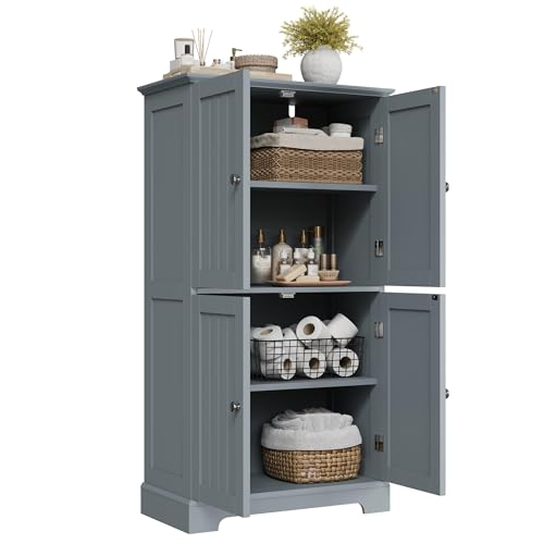 Bathroom Floor Cabinet with Adjustable Shelves
