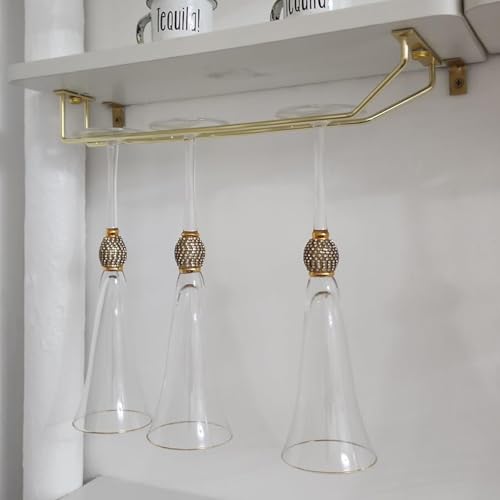 14 Inch Gold Wine Glass Rack (2 Count)