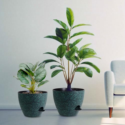 12/10/9 inch Self Watering Pots for Indoor Outdoor Plants, Set of 3 (3 Count)