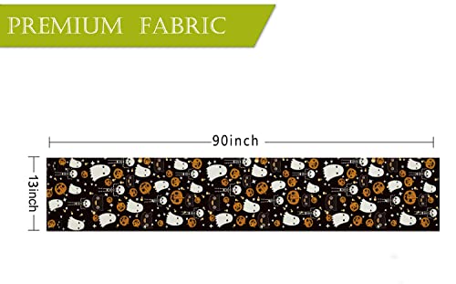 Halloween Table Runner Black Cat Pumpkins Seasonal Kitchen Dining Table Home Outdoor Party Decorations