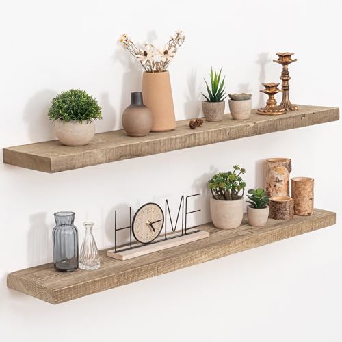 Floating Shelves Reclaimed Barnwood (2 Count)