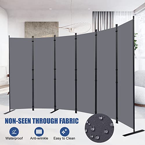 6 Panel Wide Room Divider Wall Screen for Room Separation
