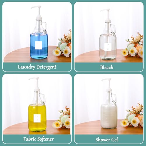 Glass Laundry Detergent Dispenser with Pump