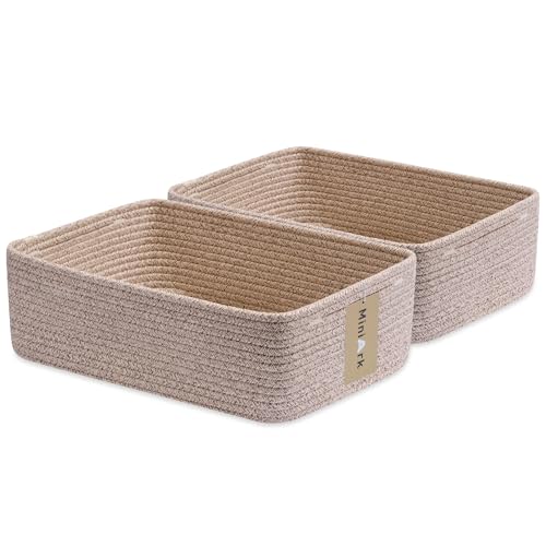 Large Shallow Organizing Baskets 15x11x5.1 Inches (2 Count)