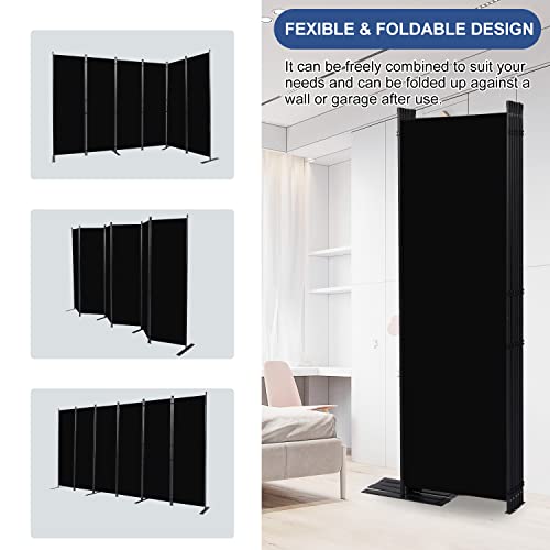 6 Panel Wide Room Divider Wall Screen for Room Separation