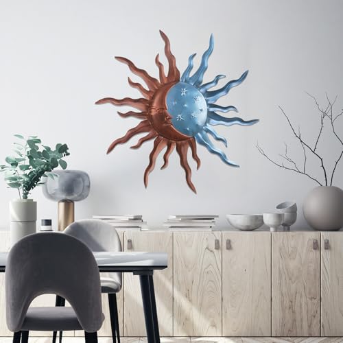 Metal Sun Outdoor Wall Art Decor