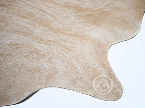 100% Genuine Exotic Beige Palomino Cowhide Rug