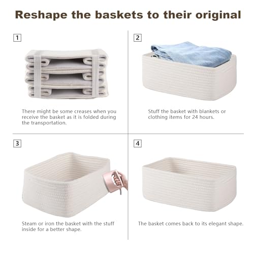 3 Pack Small Storage Baskets for Organizing (3 Count)