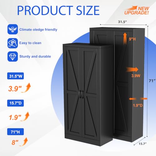 71" Tall Kitchen Pantry Cabinet