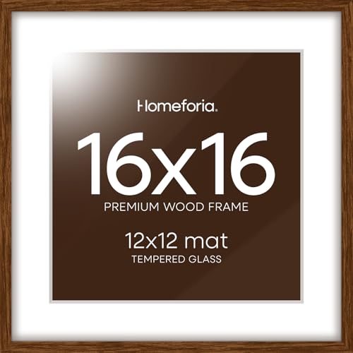16x16 Brown Oak Picture Frame