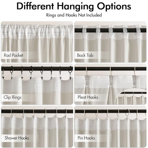 Ivory White Velvet Pinch Pleat Blackout Curtains W52 X L90 Inches (2 Count)
