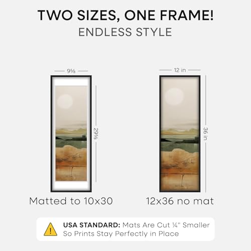 12x36 Black Oak Picture Frame (2 Count)