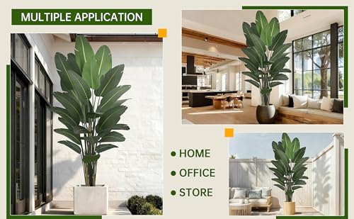Artificial Bird of Paradise Tree 9FT 25 Thick Matte Texture Leaves