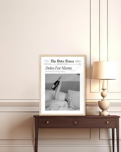 12x16in Dolce Far Niente Unframed Newspaper Wall Art