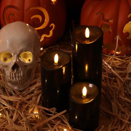 Outdoor Flameless Candles with Remote Timer (3 Count)
