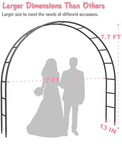Metal Arch Backdrop Stand 7Ft Wide 7.7Ft High
