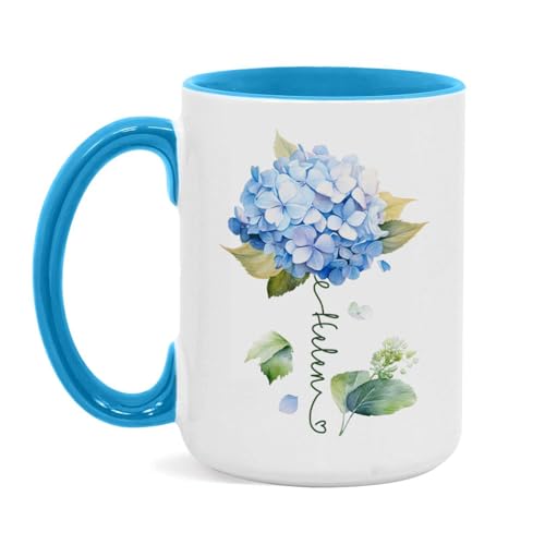 Custom Hydrangea Blossom Design Mug