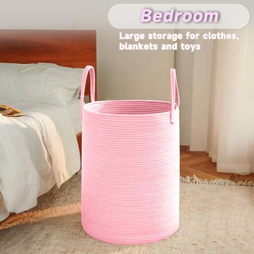 60L Cotton Rope Laundry Basket Hamper