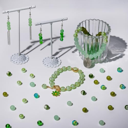 About 1200PCS 6mm Glass Beads Bracelet Making Kit (1200 Count)