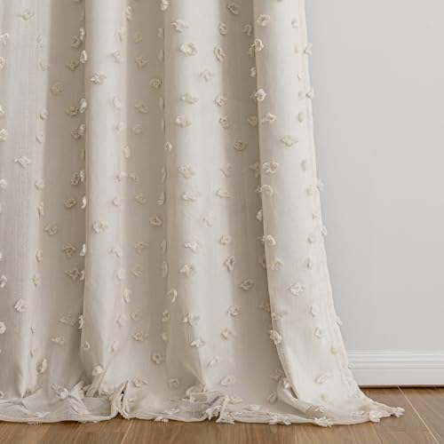 Beige Blackout Curtains for Living Room 84 Inches Long 2 Panels (2 Count)