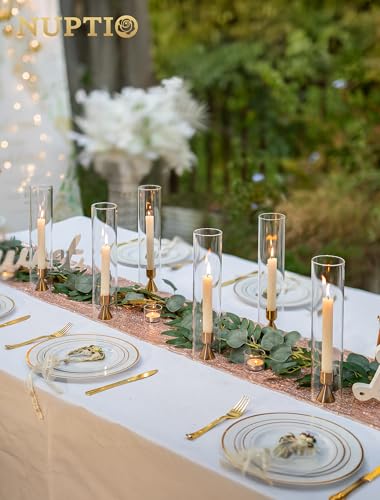 Taper Candle Holders Gold (4 Count)