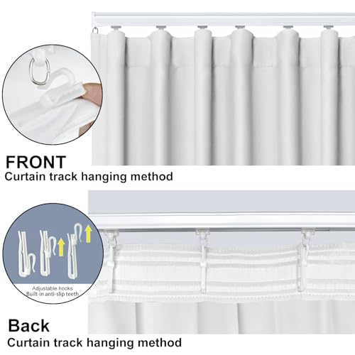 Room Divider Blackout Curtain Track Curtains Wall Dividers Panels Screen for Living Rooms Bedroom Office Privacy Partition Separation