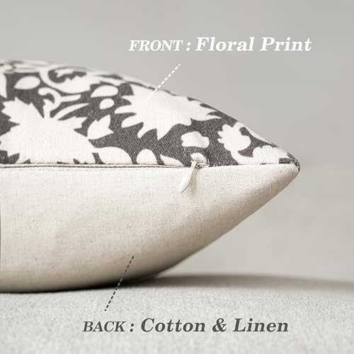 Set of 2 Decorative Long Body Lumbar Throw Pillow Covers Accent Farmhouse Cushion Covers Boho Floral Pillowcase for Couch Sofa Bedroom Living Room Home Decor (2 Count)