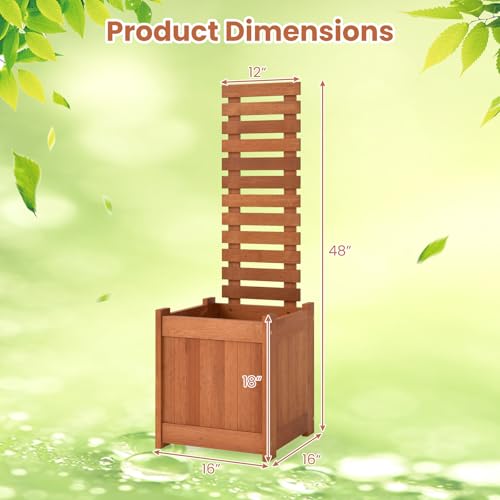Raised Garden Bed with Trellis & Open (2 Count)