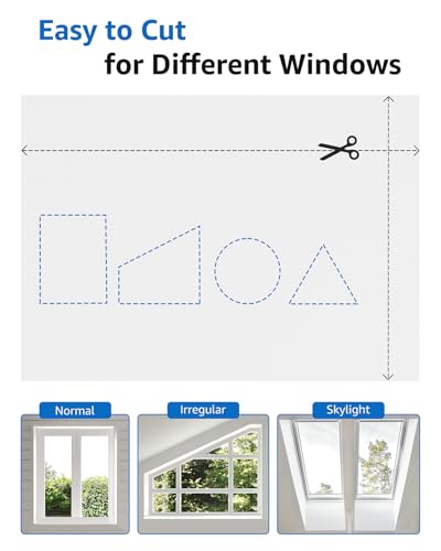 Blackout Curtains Portable 36”x48” No Drill Black Out Window Cover (12 Sq Ft)