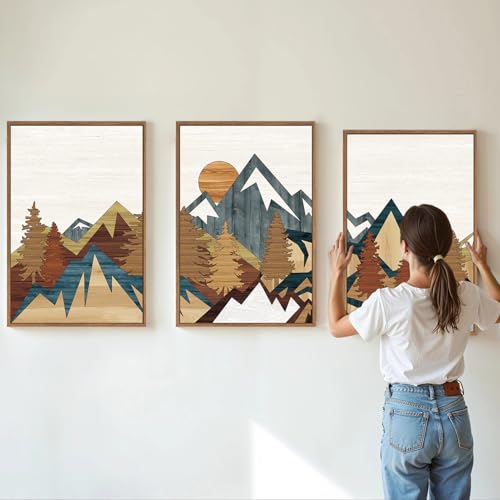 Vintage Mountain Framed Canvas Wall Art