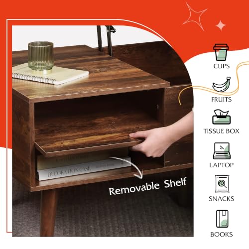 Lift Top Coffee Table with Hidden Storage