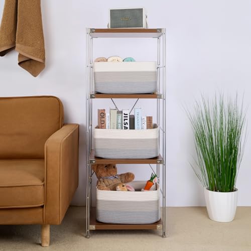 Large Storage Baskets for Shelves (3 Count)