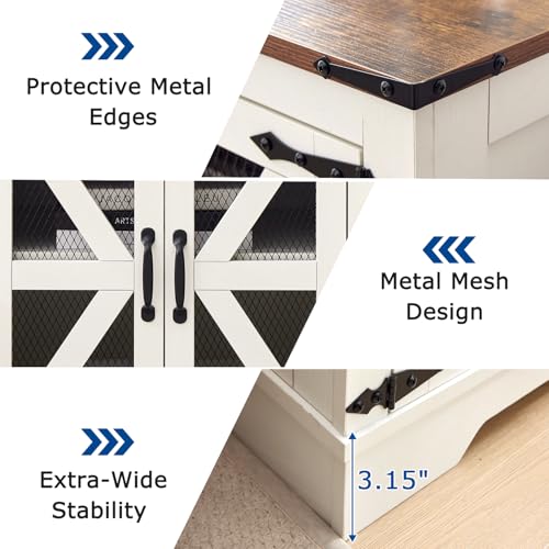 Farmhouse End Table Set with Charging Station