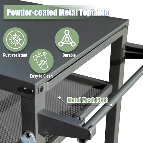 Domi 3 Shelf Outdoor Grill Table