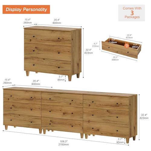 Dresser with 9 Drawers