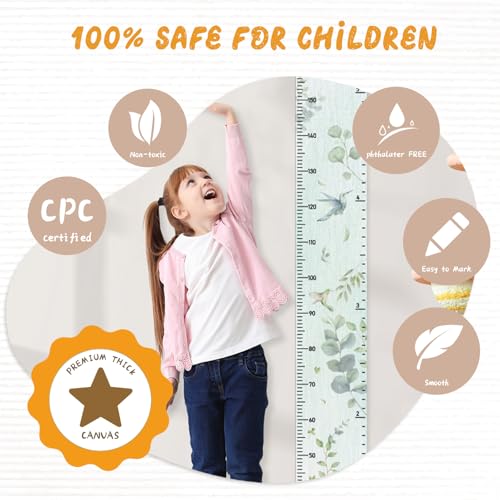 Personalized Name Growth Chart Wall Decor for Kids