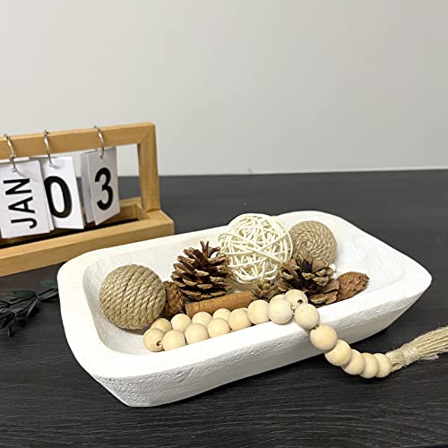 Wooden Dough Bowl Decor