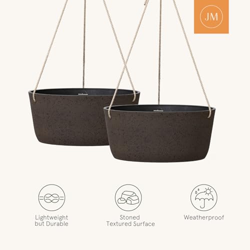 Large Hanging Planters for Outdoor Plants (2 Count)
